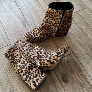 Sam Edelman calf hair leopard bootie